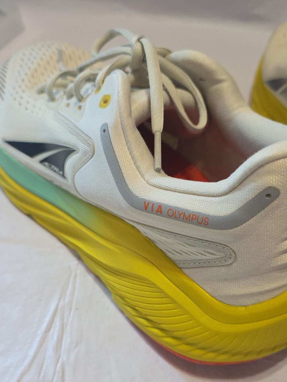 Altra Men's Via Olympus Zero Drop Running Shoes AL0A82BW270 White Yellow 11 - Picture 6 of 12